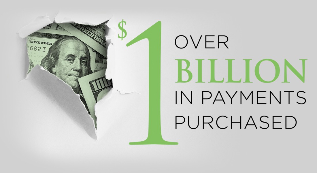 Over $1 Billion in payments purchased