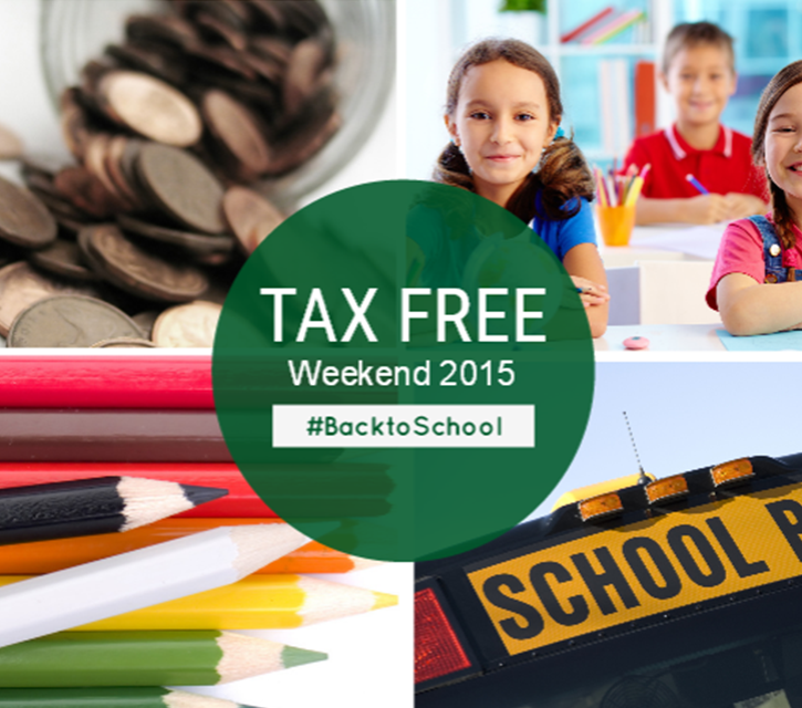 Back-to-School Tax Free Weekend 2015