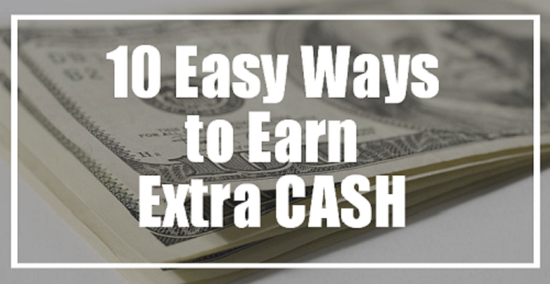 Image of 10 easy ways to earn extra cash graphic